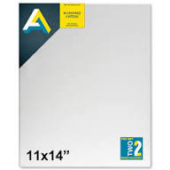 Art Alternatives Economy Cotton Stretched Canvas, 11 x 14 in, 5/8 in deep, 2/Pkg