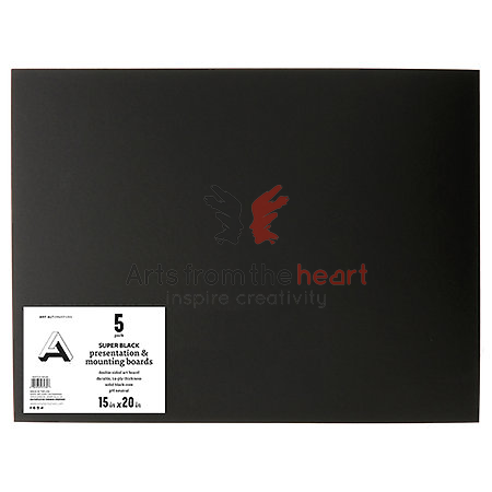 Super Black Presentation & Mounting Boards, Sheets, 8" x 10". 5 PACK