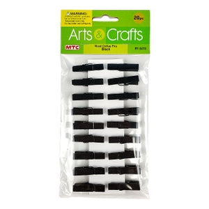 20 Pc I.5 In Wood Clothes Pins-black