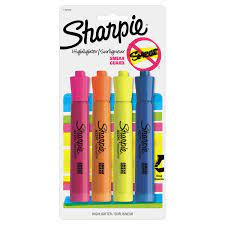 Sharpie Accent Tank Highliters 4 Pack Assorted