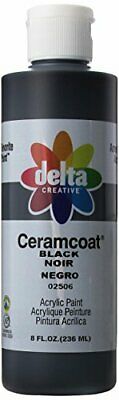 Delta Ceramcoat Acrylic Paint 8oz-Black - Opaque