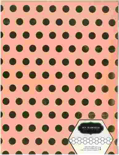 Cottage Living Gold Foil Accent Cardstock 12"x12"-pink With Gold Foil Dots