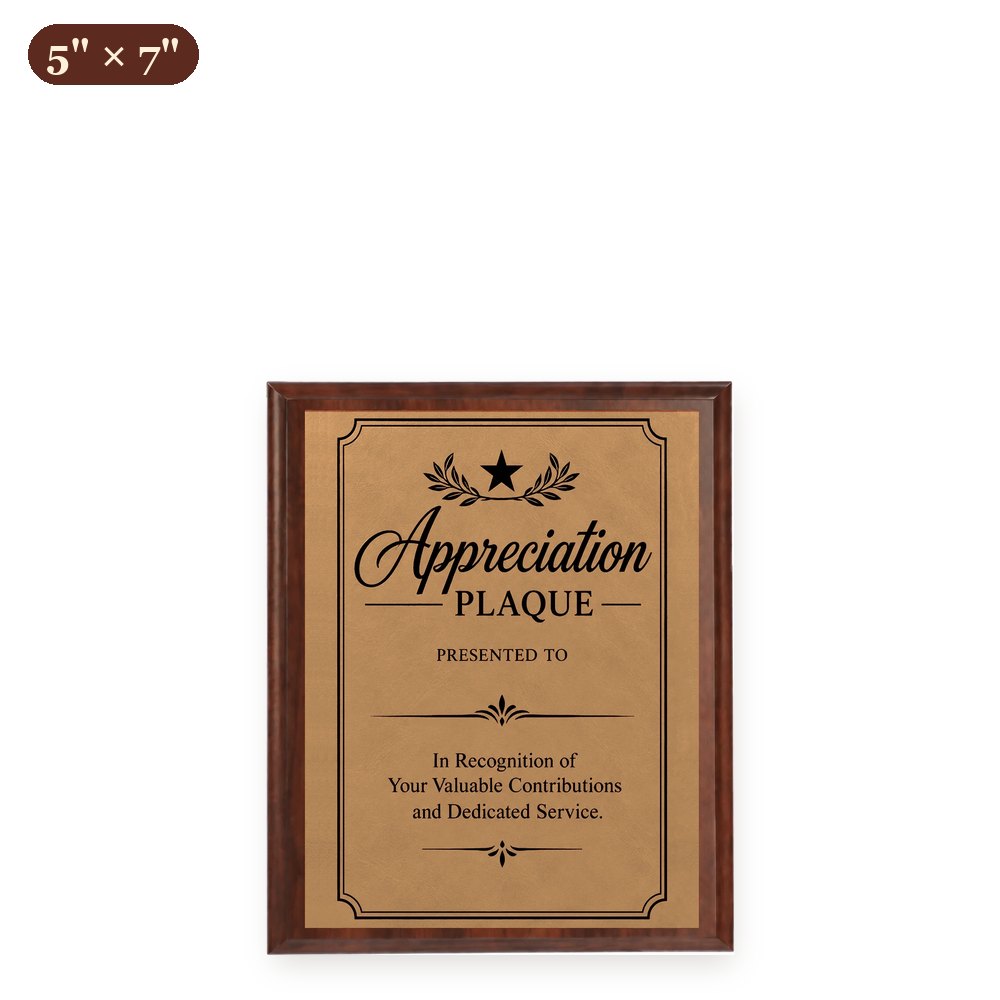 Custom Wood Plaque 5" x 7" — Full Color, Metal-Lux or Leatherette – Arts from the Heart SXM