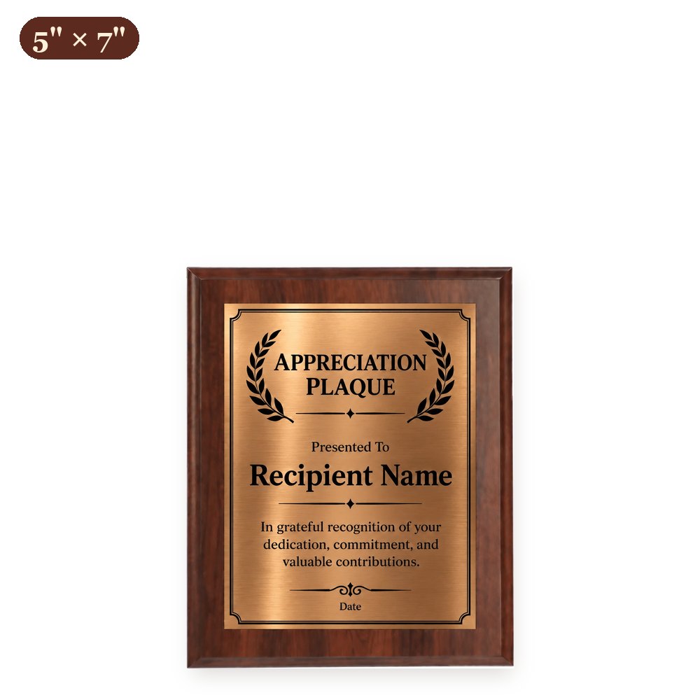Custom Wood Plaque 5" x 7" — Full Color, Metal-Lux or Leatherette – Arts from the Heart SXM