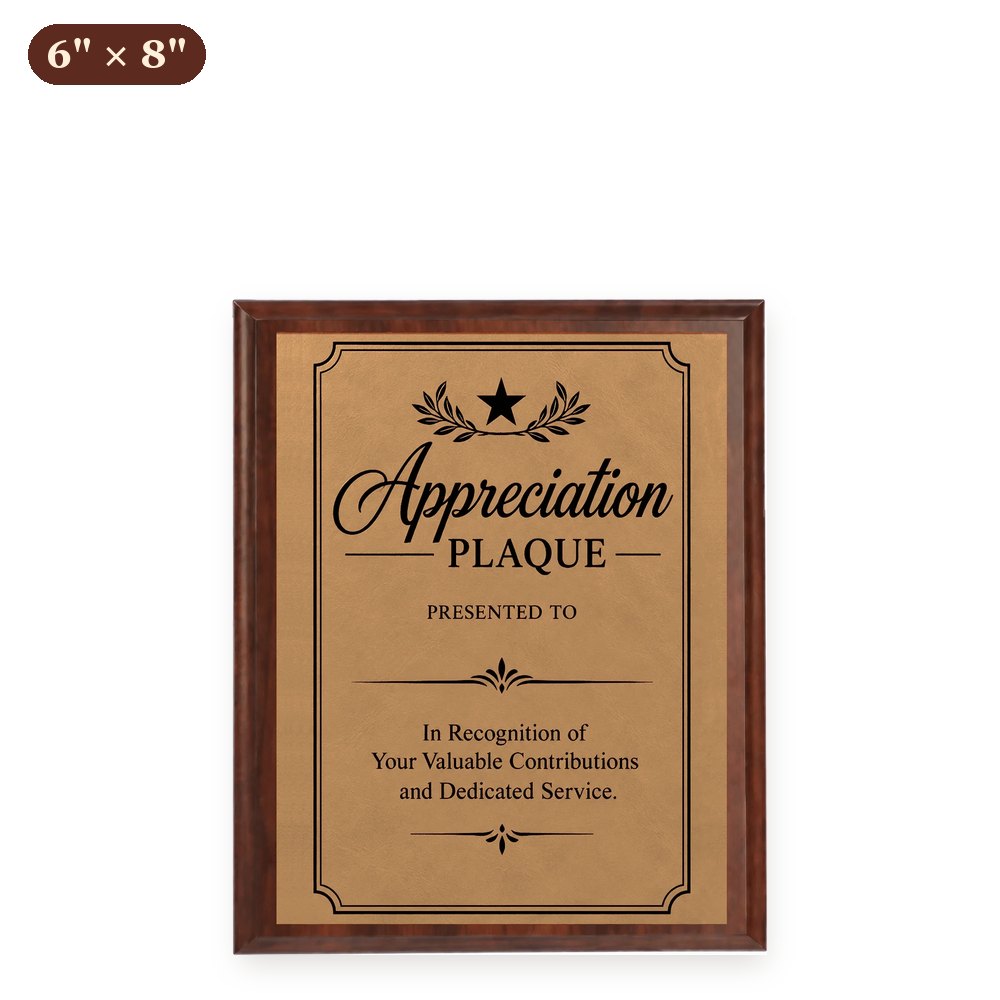 Custom Wood Plaque 6" x 8" — Full Color, Metal-Lux or Leatherette – Arts from the Heart SXM