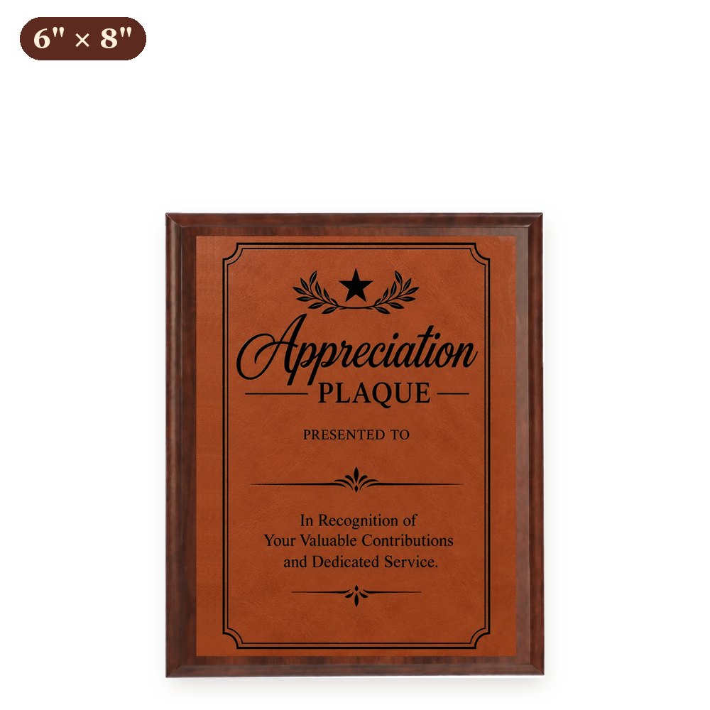 Custom Wood Plaque 6" x 8" — Full Color, Metal-Lux or Leatherette – Arts from the Heart SXM