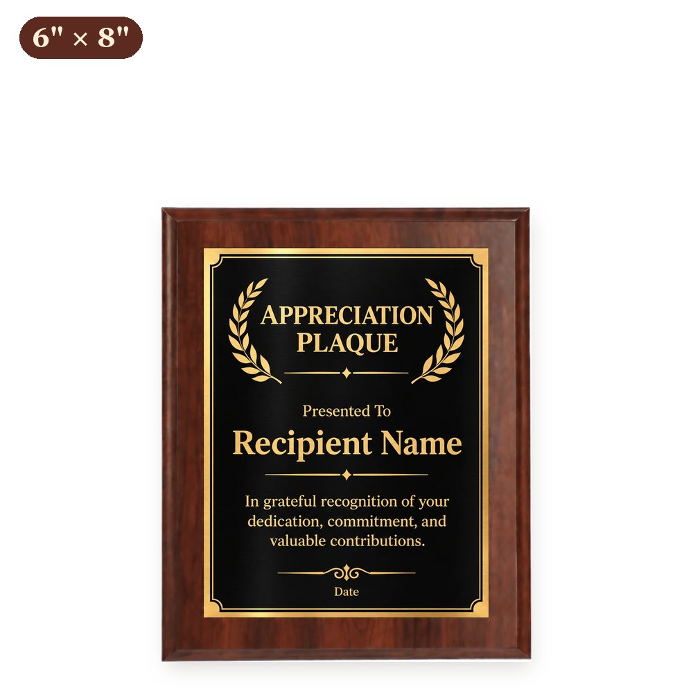 Custom Wood Plaque 6" x 8" — Full Color, Metal-Lux or Leatherette – Arts from the Heart SXM