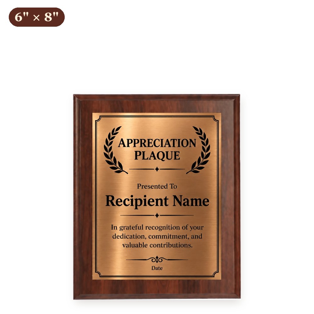 Custom Wood Plaque 6" x 8" — Full Color, Metal-Lux or Leatherette – Arts from the Heart SXM
