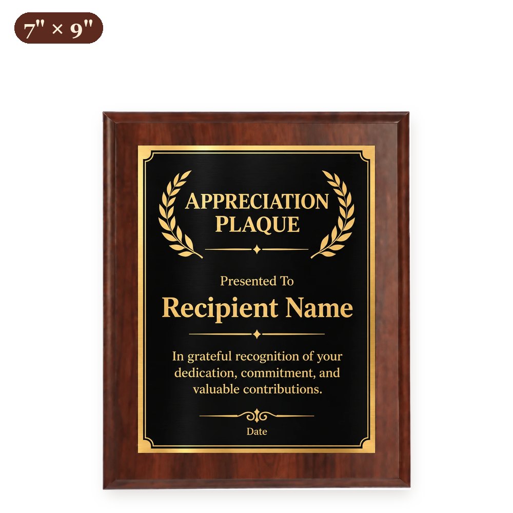 Custom Wood Plaque 7" x 9" — Full Color, Metal-Lux or Leatherette – Arts from the Heart SXM