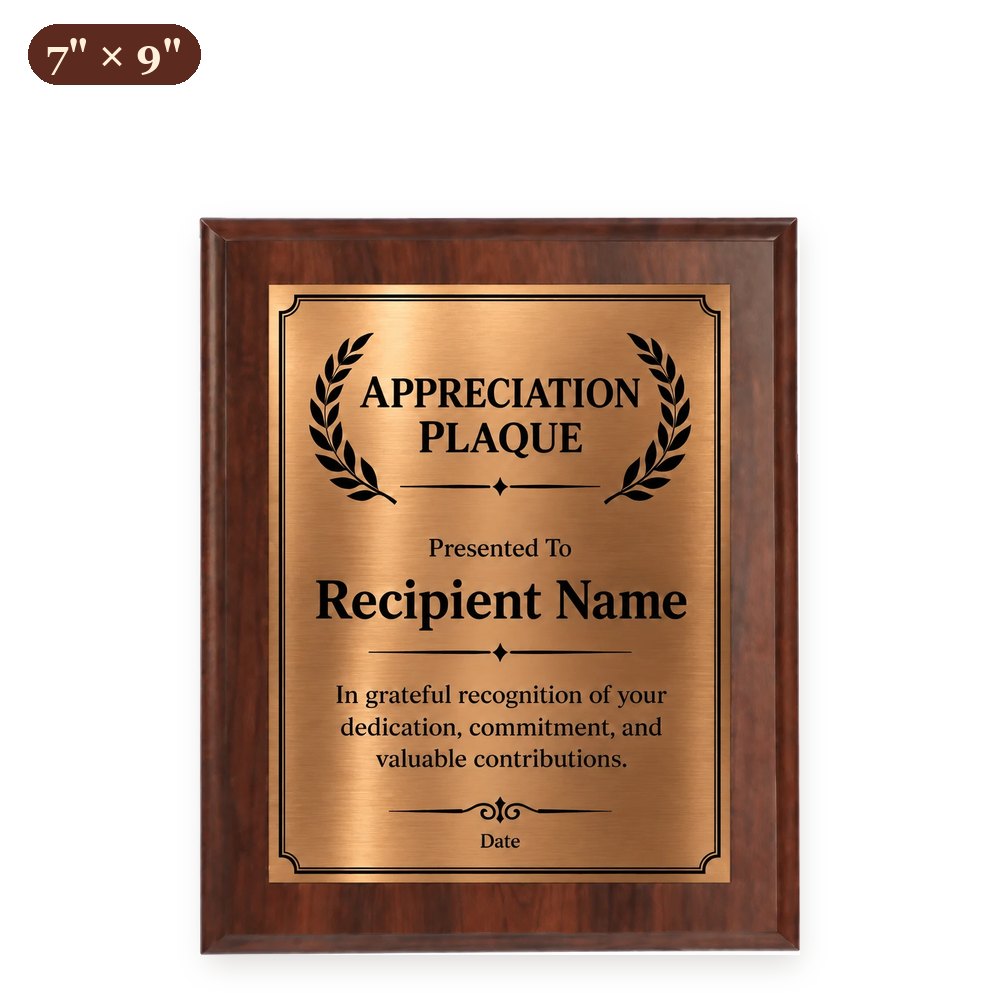 Custom Wood Plaque 7" x 9" — Full Color, Metal-Lux or Leatherette – Arts from the Heart SXM