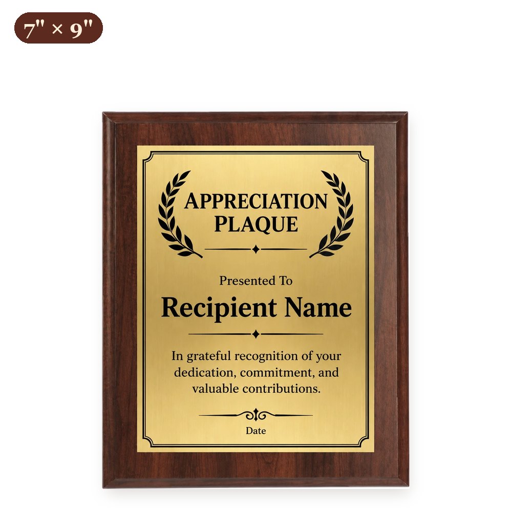 Custom Wood Plaque 7" x 9" — Full Color, Metal-Lux or Leatherette – Arts from the Heart SXM
