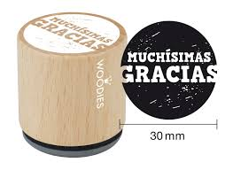 Woodies stamp Muchisimas Gracias