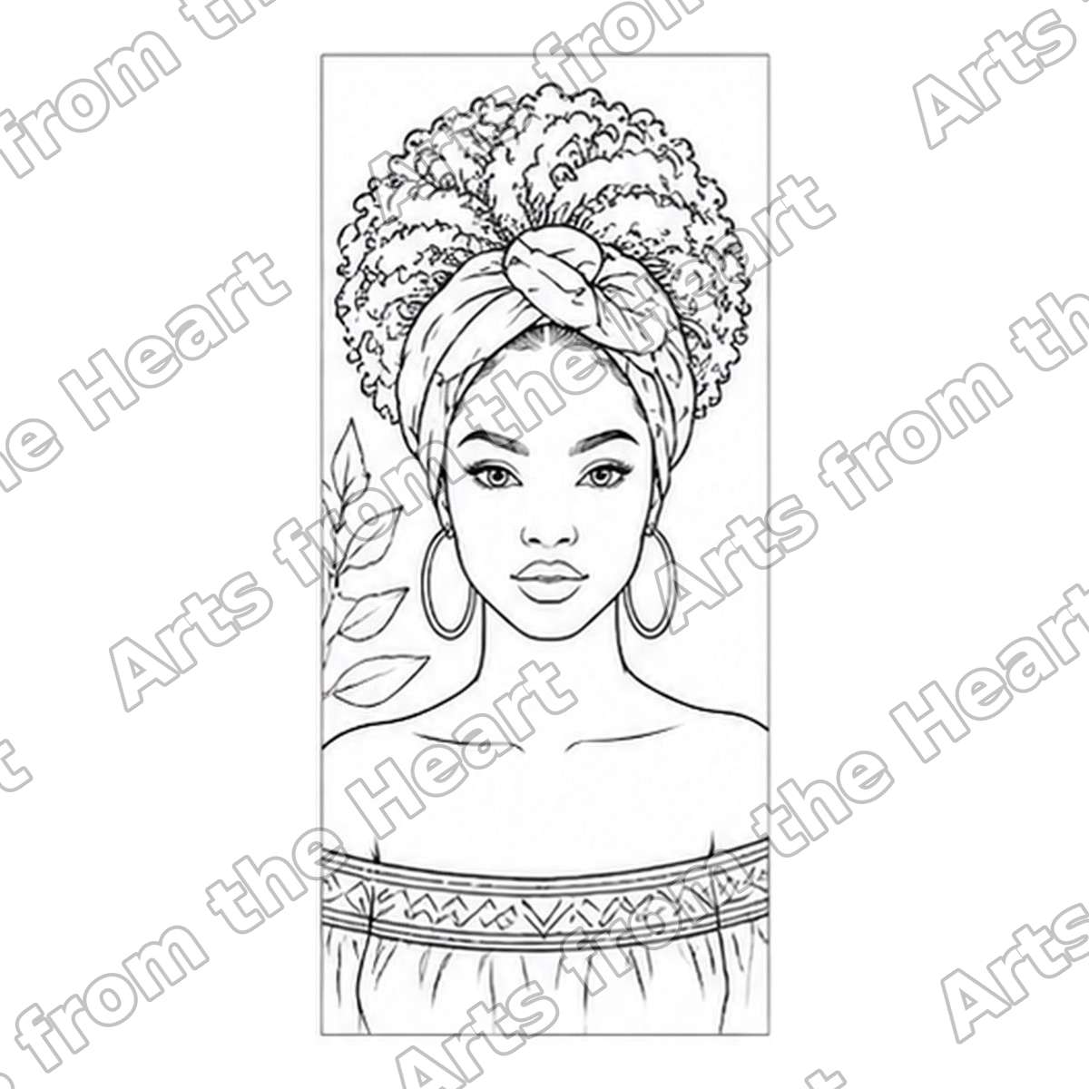 Portrait Design 13 Pre-Drawn Sip & Paint Canvas, 8x10 – Arts from the Heart SXM