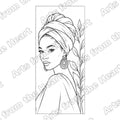 Portrait Design 14 Pre-Drawn Sip & Paint Canvas, 8x10 – Arts from the Heart SXM