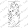 Portrait Design 17 Pre-Drawn Sip & Paint Canvas, 8x10 – Arts from the Heart SXM