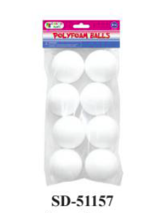 Polyfoam Balls 8 Pcs