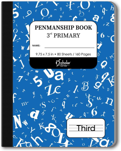 Penmnshp Comp 3rd Grade Blue 9.75"x7.75" 80SHT
