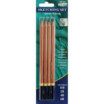 Pro Art Sketching Pencils 4/Pkg-HB, 2B, 4B & 6B