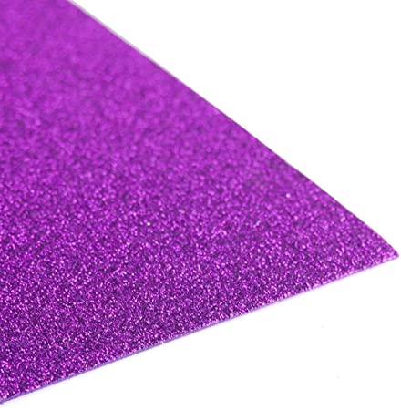 GLITTER LARGE FOAM SHEETS PURPLE PEEL&STICK 23.5"X15.5