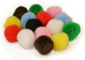 Touch of Nature 1.5in Multicolor Pom Poms, 15pcs
