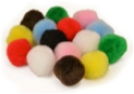 Touch of Nature 1.5in Multicolor Pom Poms, 15pcs