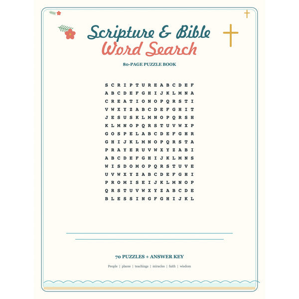 Scripture & Bible Word Search Puzzle Book (80 pages) – Arts from the Heart SXM