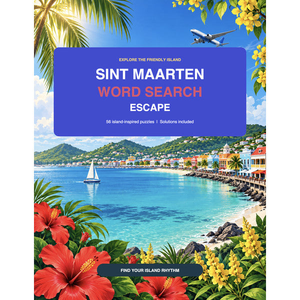 Sint Maarten Word Search Escape Puzzle Book (80 pages) – Arts from the Heart SXM