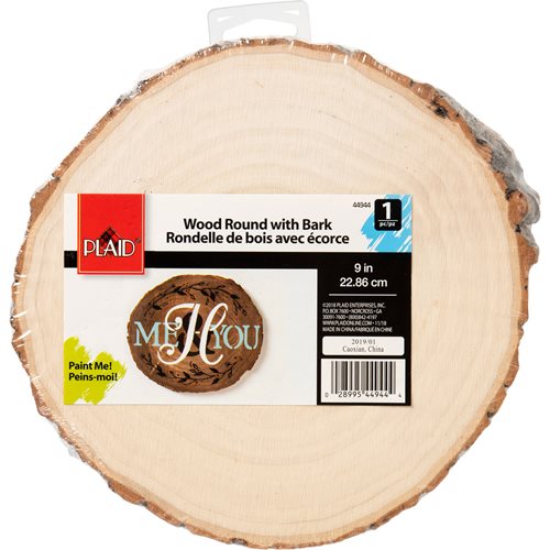 Wood Round Med With Bark