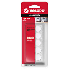 VELCRO(R) Brand Sticky Back Coins .625" 15/Pkg-White