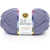 Lion Brand 24/7 Cotton Yarn-Blue Grey