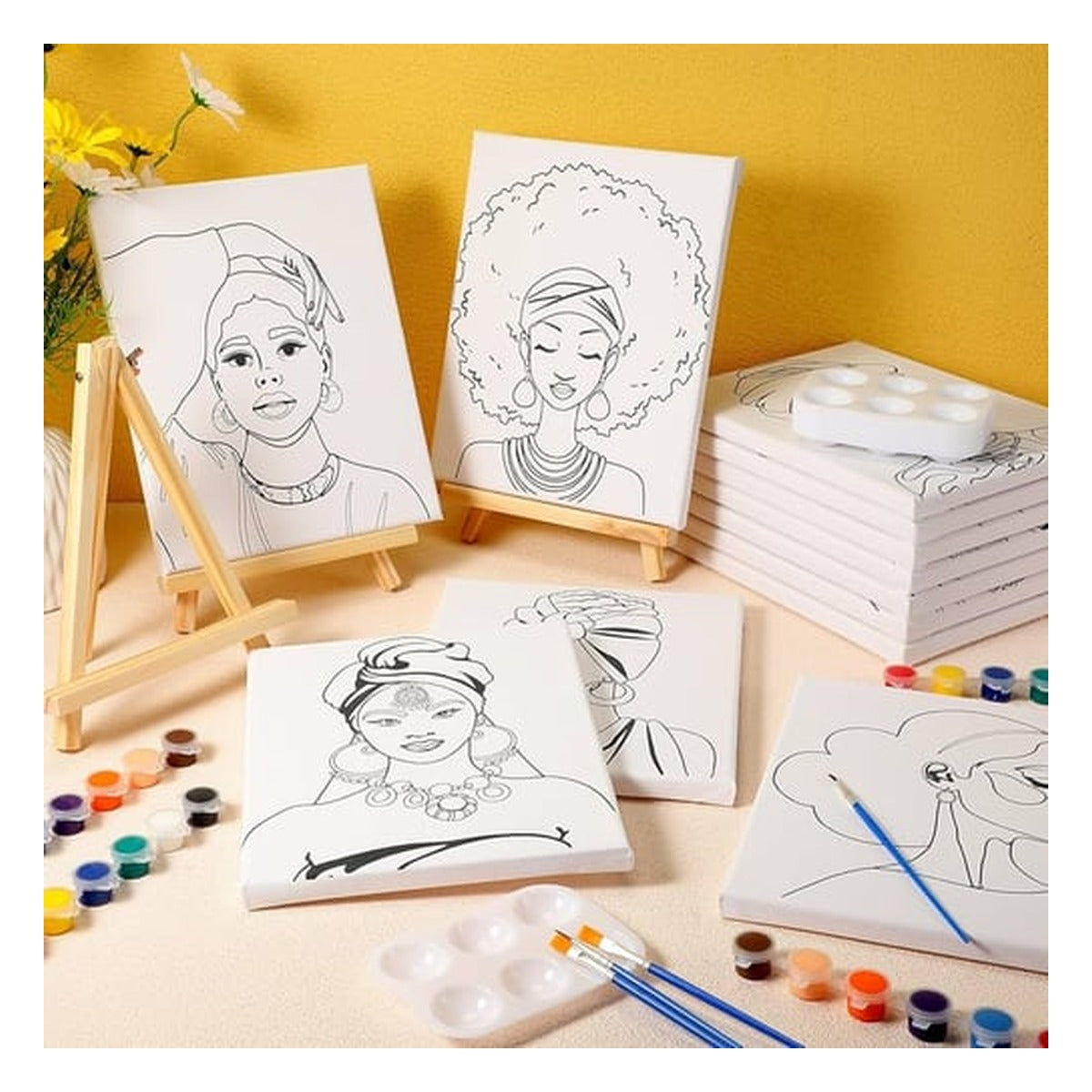 Stretched Pre Drawn / Sip and Paint Canvas Art, 1pc – Arts from the Heart SXM