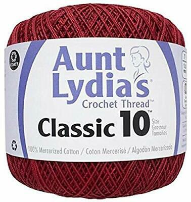 Aunt Lydia's Classic Cotton Crochet Thread Size 10  VICTRY RED