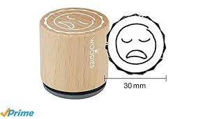 Woodies stamp Smiley sad