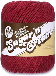 Lily Sugar n Cream Yarn, Wine