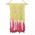 Touch of Nature 14” Pink Ombre Hanging Macramé, 1pc