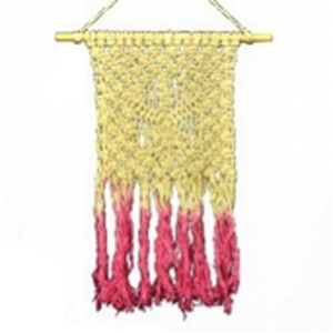 Touch of Nature 14” Pink Ombre Hanging Macramé, 1pc