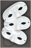 Mask 7.5x3.75" White 3pc