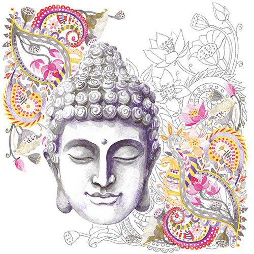 Napkin 33 Buddha Head Stone FSC Mix 20 PC