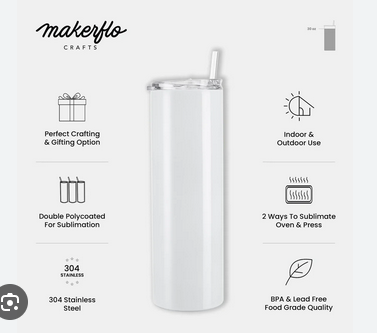 30oz Sublimatable Skinny Tumbler