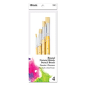 BAZIC Round Natural Bristle Stencil Brush (4/Pack),