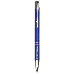Blue with Silver Trim Laserable Pen