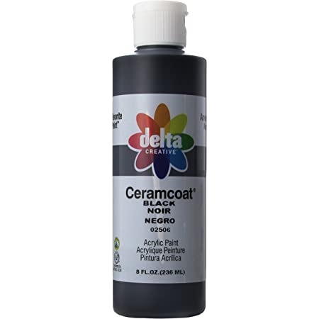 Delta Ceramcoat Acrylic Paint 8oz-Black - Opaque