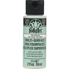 Folkart Acrylic Paint MULTI-SURFACE GREEN SEA 2 OZ