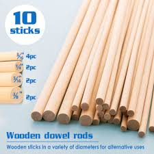 Wooden Dowels  10 PK
