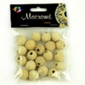 Macramé Beads,  White Barrel 20pcs