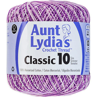 Aunt Lydia's Classic Cotton Crochet Thread Size 10  PURPLES