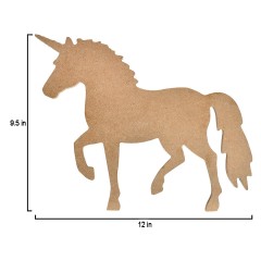 Little Birdie MDF Base Standing Unicorn 12"X9.5"