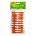 20 Pc I.5 In Wood Clothes Pins-orange
