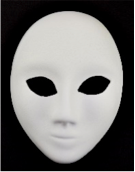 6" Full Mask, White
