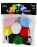 Touch of Nature 2in Multicolor Pom Poms, 8pcs